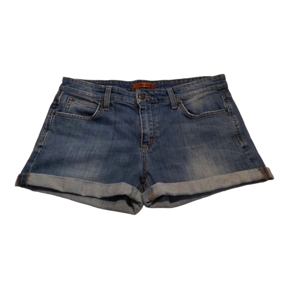 Joe's Womens Cuffed Cut Off Denim Jean Shorts Size 30‎ Blue Mid-Rise Stretch